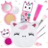 PERRYHOME Cute Kids Makeup Set Unicorn Washable Makeup Kit for Girls 3-12 with Mini Coin Purse - Real Cosmetic Non-Toxic Toddler Makeup Kit-Unicorn Toys for Girl - Birthday Unicorn GiftWhite view 1