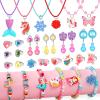 HAJUS Kids Jewelry for Girls, 28 Pcs Unicorn Toys for Girls Age 4-6, Girl Toys Play Rings Necklaces Bracelets, Costume Jewelry for Girl, Princess Party Birthday Christmas Gifts for 2 3 4 5 6 view 1