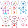 HAJUS Kids Jewelry for Girls, 28 Pcs Unicorn Toys for Girls Age 4-6, Girl Toys Play Rings Necklaces Bracelets, Costume Jewelry for Girl, Princess Party Birthday Christmas Gifts for 2 3 4 5 6 view 2