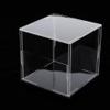Clear Acrylic Display Case, Showcase for Collectibles, 4 Sided Museum Box Organizer with Black Base 10x10x10cm, Ideal for Toy Figures and Car Models view 3