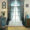 HooHero Blue Living Kids Baby Room 54 Wide Beautiful Sheer Curtains Home Decoration Gauze Voile Window Treatments Gorgeous Style Exquisite Floral Embroidered view 4