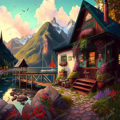 1000 Piece Puzzles for Adults - Cozy Wilderness Lodge Wooden Jigsaw Puzzle for Beginners, Unwind from Daily Life, and Toys for Family Bonding Activities