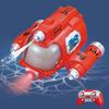 GoolRC Remote Control Boat, RC Boat for Swimming Pool & Lakes, 2.4GHz RC Gasboat with LED Lights and Water Shooting for Teens (Red) view 1
