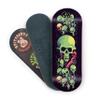 SPITBOARDS 34mm Fingerboard Deck - Real Wood (5-Layers) Classic Popsicle Street Shape - Size: 34 x 96 mm - Single Graphic Deck (Real Wear) - Optimized Concave - Lime Green Skull view 2
