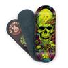 SPITBOARDS 34mm Fingerboard Deck - Real Wood (5-Layers) Classic Popsicle Street Shape - Size: 34 x 96 mm - Single Graphic Deck (Real Wear) - Optimized Concave - Cave Skull view 2