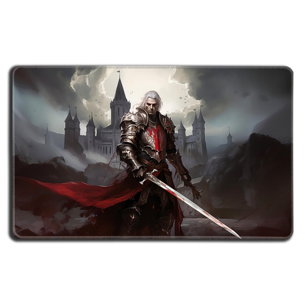 Digital Sorcery Studio Card Game Playmat - Premium Stitched Edge - Perfect for MTG Commander Decks (Edgar Vampire Knight)