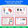 530 Reading Flash Cards for Kids with Decodable Passages, 154 Phonics Flash Cards, Learn to Read Write Spell Words, CVC Words, Blends and Digraphs Kindergarten, 1st Grade 2nd Grade Learning to Read view 3