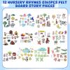 Windkream 12 Set Felt Board Stories Pieces Set Felt Animals Bible Fairy Tales for Preschool Animals Figures Flannel Board Stories for Toddlers Preschool Kindergarten Storytelling(Fairy Tales) view 2