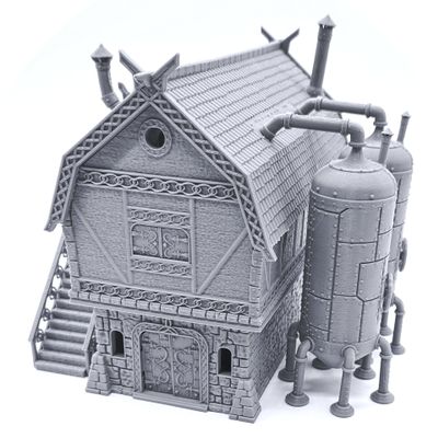 The Brewhouse by Printable Scenery, 3D Printed Tabletop RPG Scenery and Wargame Terrain 28mm Miniatures