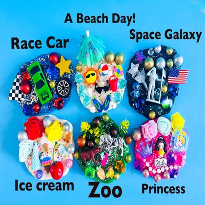 MAGIC Play dough Jars, Play dough kit,Kids Party Favors, Goodie Bags,Birthday Party Favors, Playdoh, Birthday gift for kids, girls boys gift (Ice Cream)