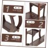 Cabilock Wooden Antique Curio Display Stand Home Decor for Figurines view 4