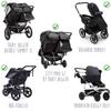 Split (bar in middle of handlebar) Double Stroller Organizer for Bob Duallie and Baby Jogger City Mini GT view 3