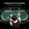 LUCKYERMORE Foldable Poker Table for 8 Players - Texas Holdem & Blackjack Board Game Table with Stainless Steel Cup Holders - Casino Table with Padded Rails & Green Felt Surface view 2