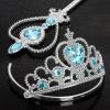 Cocojeci Tiara for Little Girls Princess Crown, Princess Dress Up Tiara and Wand Birthday Crown for Girls 3-6 Kids Play Jewelry (Heart Pink Blue Purple Wand, 6) view 2