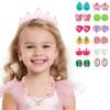 EleMirsa 24 Pairs Clip On Earrings Little Girl Party Favor Princess Clip on Earrings Dress Up Pretend Play Earrings for Little Girl Kids Toddlers Jewelry Set view 3