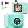 Kids Camera Toys, for Boys and Girls,JUVNAWEZ Digital Camera for Kids, Toddler Camera Christmas Birthday Toy Gifts for Kids Age 3 4 5 6 7 8 9 10 with 32GB SD Card, Video Recorder 1080P HD (Green) view 1