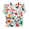 BAHABY Kids Art Smocks Dinosaur Painting Aprons for Children Waterproof Artist Smock with Long Sleeve and 3 Pockets for Age 3-8 Years (White) view 1
