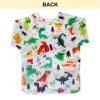 BAHABY Kids Art Smocks Dinosaur Painting Aprons for Children Waterproof Artist Smock with Long Sleeve and 3 Pockets for Age 3-8 Years (White) view 2