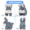 Hopearl Hopping Chubby Rabbit Interactive Electronic Pet Plush Bunny Toy with Sounds and Movements Animated Walking Wiggle Ears Twitch Nose Gift for Toddlers Birthday, Gray, 7'' view 3