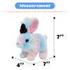 Hopearl Hopping Rabbit with Hat Interactive Electronic Pet Plush Bunny Toy with Sounds and Movements Animated Walking Wiggle Ears Twitch Nose Gift for Toddlers Birthday, Rainbow, 7'' view 2