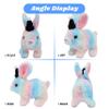 Hopearl Hopping Rabbit with Hat Interactive Electronic Pet Plush Bunny Toy with Sounds and Movements Animated Walking Wiggle Ears Twitch Nose Gift for Toddlers Birthday, Rainbow, 7'' view 3