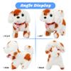 Hopearl Walking Dog with Bell Interactive Electronic Pet Plush Toy Puppy Woof and Moving Animated Nodding Head Gifts for Toddlers Birthday, Brown, 7'' view 3