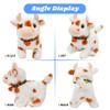 Hopearl Walking Cow Interactive Electronic Pet Plush Diary Cattle Toy with Sounds and Movements MOO Nodding Head Wag Tail Animated Gift for Toddlers Birthday, Brown, 7'' view 3