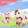 Hopearl Walking Cow Interactive Electronic Pet Plush Diary Cattle Toy with Sounds and Movements MOO Nodding Head Wag Tail Animated Gift for Toddlers Birthday, Brown, 7'' view 4
