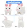 Hopearl Hopping Chubby Rabbit Interactive Electronic Pet Plush Bunny Toy with Sounds and Movements Animated Walking Wiggle Ears Twitch Nose Gifts for Toddlers Birthday, White, 7'' view 3