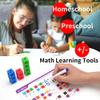 BenBen 100 pcs Math Cubes, 15 Activity Cards, Number Counting Blocks, STEM Educational Toy Gift, Homeschool Preschool Kindergarden Math Learning Supplies for Kids Ages 3-8 view 3
