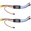 30A Electric Brushless Motor Controller, 2 Pcs ESC Speed Controller with XT60 and 3.5mm Bullet Plugs for RC Drone RC Airplane Helicopter (30A) view 1