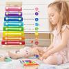 Wooden Xylophone for Kids,Toddler Xylophone Toy with 2 Child Safe Mallets,8 Diatonic Keys Musical Instruments for Preschoolers Educational Toys,Gifts view 4