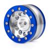 QUE-T 4pcs 1.9 inches Beadlocks Wheels Metal RC Crawler Wheel Hubs for TRX4 Axial Scx10 Series D90 Wraith VS4-10 1:10 Scale RC Car Upgrade (Blue & Silver) view 4