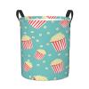 Foruidea Popcorn Laundry Basket,Laundry Hamper,Collapsible Storage Bin, Oxford Fabric Clothes Baskets,Nursery Hamper For Home,Office,Dorm,Gift Basket view 1