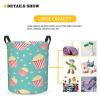 Foruidea Popcorn Laundry Basket,Laundry Hamper,Collapsible Storage Bin, Oxford Fabric Clothes Baskets,Nursery Hamper For Home,Office,Dorm,Gift Basket view 3