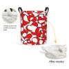 Foruidea Valentine Hearts Laundry Basket,Laundry Hamper,Collapsible Storage Bin, Oxford Fabric Clothes Baskets,Nursery Hamper For Home,Office,Dorm,Gift Basket view 2