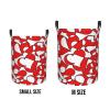 Foruidea Valentine Hearts Laundry Basket,Laundry Hamper,Collapsible Storage Bin, Oxford Fabric Clothes Baskets,Nursery Hamper For Home,Office,Dorm,Gift Basket view 4