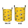 Foruidea Yellow Bee Summer Laundry Basket,Laundry Hamper,Collapsible Storage Bin, Oxford Fabric Clothes Baskets,Nursery Hamper For Home,Office,Dorm,Gift Basket, Medium view 4