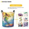 Foruidea Rainbow Mermaid Laundry Basket,Laundry Hamper,Collapsible Storage Bin, Oxford Fabric Clothes Baskets,Nursery Hamper For Home,Office,Dorm,Gift Basket, Medium view 3
