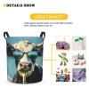 Foruidea Cool Cow Laundry Basket,Laundry Hamper,Collapsible Storage Bin, Oxford Fabric Clothes Baskets,Nursery Hamper For Home,Office,Dorm,Gift Basket, Medium view 3