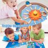 2 Pcs Montessori Educational Mat-Seasons Mat,Land and Water Mat-31.5' Round Mat with Wooden Cards of 4 Seasons and 12 Months-Mats for Kids 3-6,Interactive Learning Activities-Celebrating Birthday Toys view 2