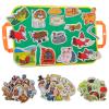 CHEFAN Felt Board for Toddlers,4 Sets Flannel Board Stories for Preschool Activity,Little Red Hen,The Ant and The Grasshopper,The Goose That Laid The Golden Egg and The Emperor's New Clothes view 1