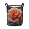 Foruidea Rose Laundry Basket,Laundry Hamper,Collapsible Storage Bin, Oxford Fabric Clothes Baskets,Nursery Hamper For Home,Office,Dorm,Gift Basket, Medium view 1