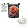 Foruidea Rose Laundry Basket,Laundry Hamper,Collapsible Storage Bin, Oxford Fabric Clothes Baskets,Nursery Hamper For Home,Office,Dorm,Gift Basket, Medium view 2