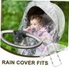 VICASKY Double Stroller Rain Cover Windproof Protective Cover for Double Strollers Transparent Material Easy Visibility view 2