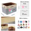 JCYIF Personalized Baby Toy Storage Basket Custom Toy Box with Name Storage Organizer Collapsible with Handles for Girl Boy view 3