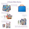 CHEFAN 4 Pack Felt Board Bible Stories Set, Flannel Board Stories,Precut Christian Flannel Graph Bible Toys for Kids, Include Prophet Jeremiah, Elisha and The Syrians, Nehemiah, Jesus Heals The Sick view 2