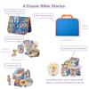 CHEFAN 4 Pack Felt Board Bible Stories Set, Flannel Board Stories, Nativity Flannel Graph Bible Toy for Kids, Include Jesus Resurrection, Ascension and Pentecost, Paul's Conversion, Prophet Isaiah view 2