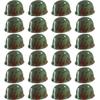 Cotiny 24 Pcs Kids Army Helmet Plastic Camouflage Hats Soldier Cap for Teen Halloween Costume Accessories Camo Party Supplies (Color Set 2) view 1