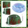 Cotiny 24 Pcs Kids Army Helmet Plastic Camouflage Hats Soldier Cap for Teen Halloween Costume Accessories Camo Party Supplies (Color Set 2) view 2